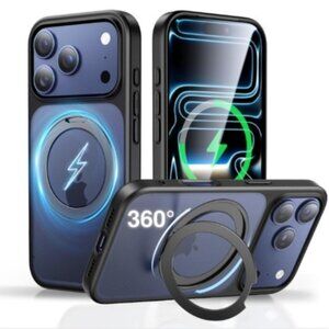 for iPhone 17 Pro Max Case,Built-in Invisible Kickstand][Compatible with MagSafe